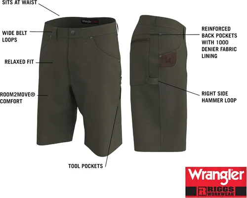 Miniatura 7 de Wrangler RIGGS WORKWEAR Pantalón corto de carpintero Ripstop para hombre