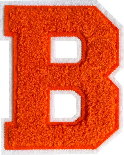 Miniatura 8 de Parche de letras de felpilla naranja de 4.5 pulgadas, alfabeto universitario para planchar y coser para chaquetas, sudaderas, camisetas, jeans