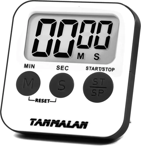 Miniatura 7 de Tanmalan Temporizador de Cocina para Cocina Alarma Fuerte, Pantalla Grande, Alarma Fuerte de Memoria Automática, Pantalla Grande, Botón Grande