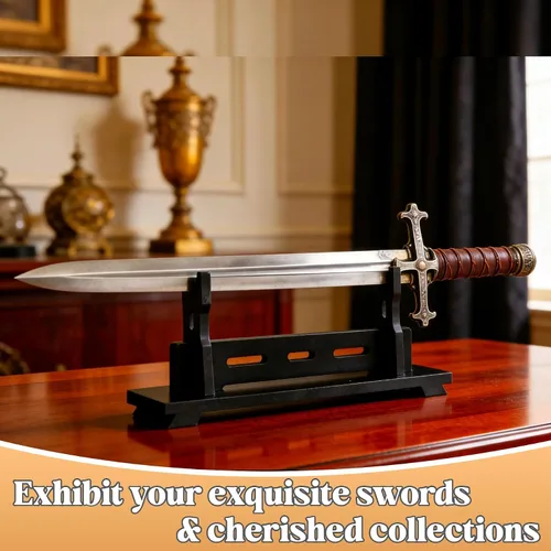 Miniatura 8 de Soporte para espadas, soporte de exhibición para varitas, espadas samuráis y katana (1 nivel)