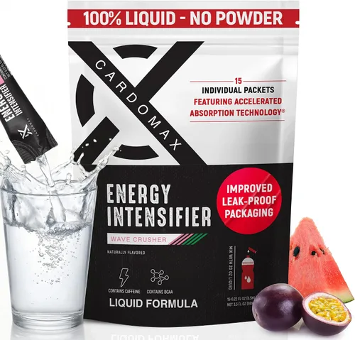Miniatura 11 de CardoMax - Paquetes de bebidas energéticas - Paquetes de cafeína líquida para hombres y mujeres con BCAA, vitamina B12, vitamina B6 y B3 - Sin