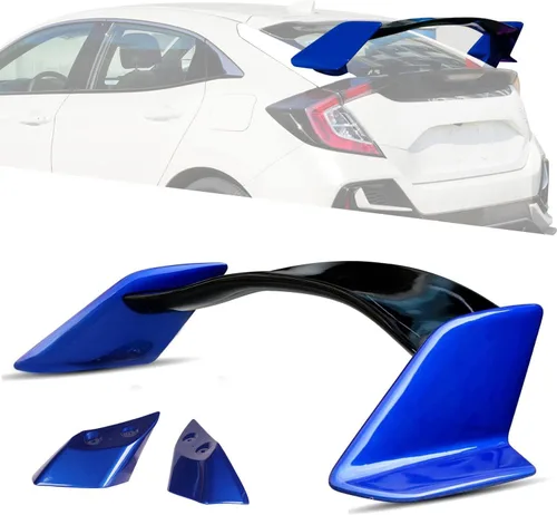 Archaic - Alerón para Honda Civic Hatchback 2016-2021, alerón de tapa de maletero trasero FK4 FK7 FK8 | Estilo EOS Type-R JDM ABS brillante, azul