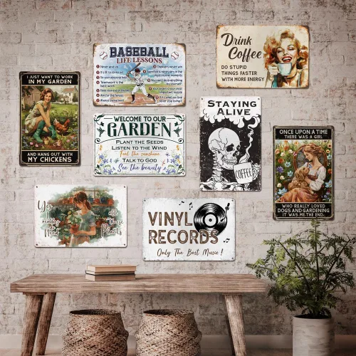 Miniatura 5 de Letreros metálicos para decoración de jardín: planta un jardín, comparte la recompensa, escucha a los pájaros, Water Your Soul para los amantes