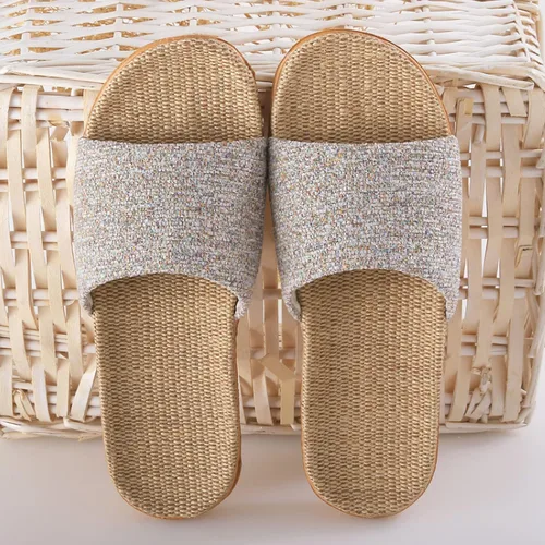WALLDOR Promociona las pantuflas de circulación sanguínea, sandalias de reflexología saludable, pantuflas de interior para parejas en casa, Beige