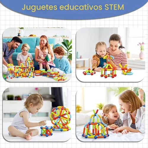 Miniatura 6 de Bloques magnéticos para niños pequeños, juguetes Montessori para niños de 3, 4 y 5 años, juguetes educativos magnéticos y bolas de aprendizaje