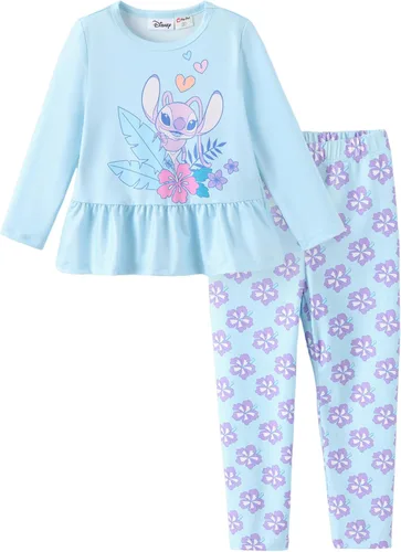 Miniatura 21 de Disney Minnie Mouse - Conjunto de sudadera con manga larga y leggings de princesa Frozen, Marvel para niñas pequeñas, 2 piezas, tallas 2-6 años