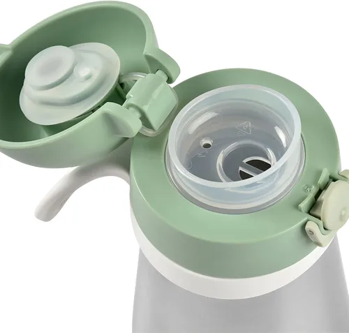 Miniatura 3 de BEABA - Botella de agua para niños con aislamiento de acero inoxidable, termo con boquilla a prueba de derrames y parte superior cerrada, perfecta