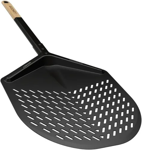 Gozney Pala de colocación Balance para pizzas de 12", compatible con todos los hornos de pizza Gozney, con una hoja de aluminio perforada y mango de
