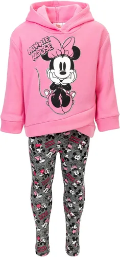 Miniatura 4 de Disney - Sudadera con capucha y leggings de vellón con diseño de Minnie Mouse