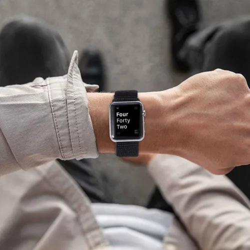 Miniatura 7 de Sport Loop Band Compatible with Apple Watch Band 49mm 46mm 45mm 44mm 42mm 41mm 40mm 38mm Nylon Women Men Stretchy Braided Replacement Wristband for