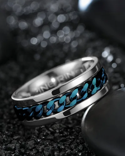 Miniatura 65 de King Ring 8mm Spinner Ring – Fidget Ring for Men & Women – Designed in USA