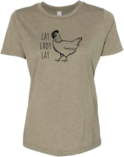 Miniatura 19 de Cute Women's Screen Printed Crew Neck Tee, Shirts With Sayings, Dusty Blue or Olive