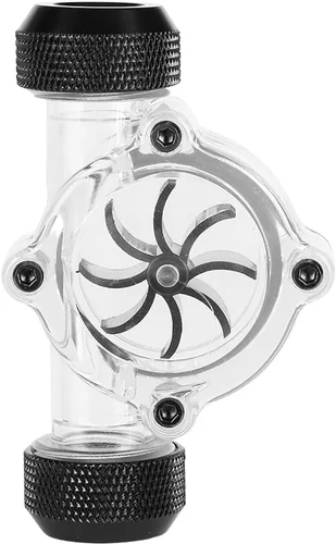 Miniatura 7 de Aramox 8 Impulsores G1/4 Roscado Puerto Hembra a Hembra Indicador Medidor para Refrigeración por Agua de PC (negro)