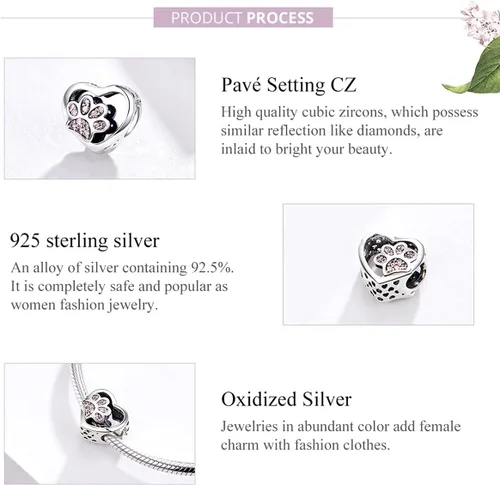 Miniatura 86 de Abalorios de plata de ley para pulseras, collares, familia para siempre, circonita cúbica, regalo de joyería para mujeres