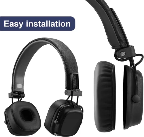 Miniatura 7 de Major I - Almohadillas de repuesto compatibles con auriculares Bluetooth Marshall Major I/Major II, orejeras de piel de proteína y espuma