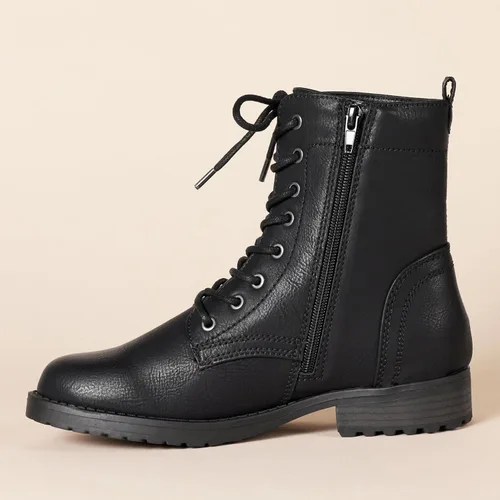 Miniatura 3 de Tienda Essentials - Botas de combate con cordones para mujer