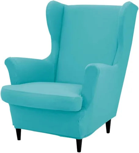 Miniatura 34 de Fundas para silla Wingback, 2 piezas, fundas elásticas para sillón de ala de color sólido con parte inferior elástica, protector de muebles