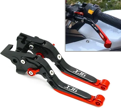 Miniatura 2 de Para Yamaha XJ6 N XJ6 para Diversion 2009 2020 2019 motocicleta ajustable CNC plegable extensible palanca de embrague de freno manija (Color : 10)