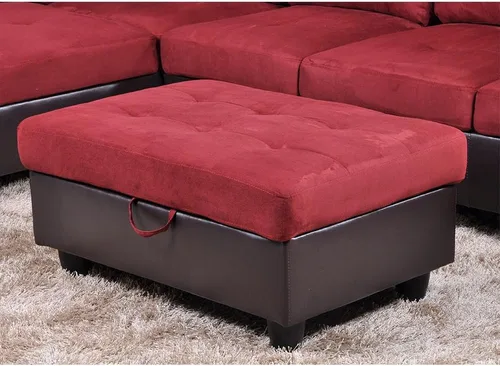 Miniatura 27 de A Ainehome Otomana, moderna otomana de cuero para sala de estar, apartamento y espacio pequeño (tamaño: 28.5 x 19 x 17.5 pulgadas de alto, A-negro)
