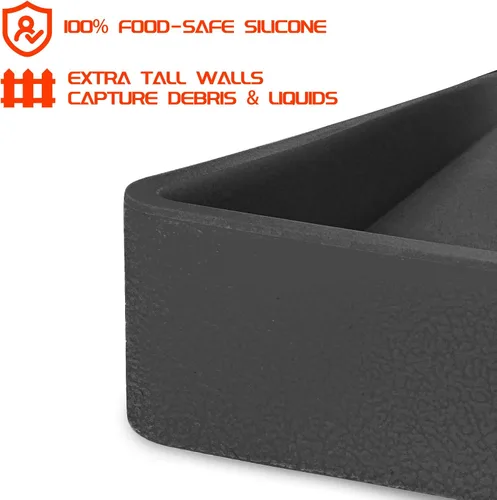 Miniatura 4 de Alfombrilla de silicona para parrilla Blackstone de 36 pulgadas, cubierta de silicona resistente de grado alimenticio, accesorios para parrilla Gris