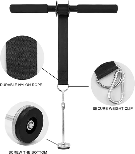 Miniatura 2 de Luwint Rodillo de muñeca para antebrazo con correa de nailon resistente, entrenador de fuerza de antebrazo y agarre para uso en el gimnasio