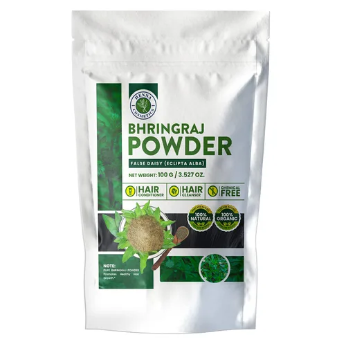 Bhringraj - Polvo o margarita falsa (Eclipta Alba) | 3.53 oz (3.5 onzas) | 100% natural, orgánico, suplemento de hierbas, acondicionador para el