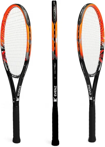 Miniatura 7 de KEVENZ Raqueta de tenis para adultos, raqueta de tenis de fibra de carbono con bolsa de transporte, peso ligero y resistente a los golpes