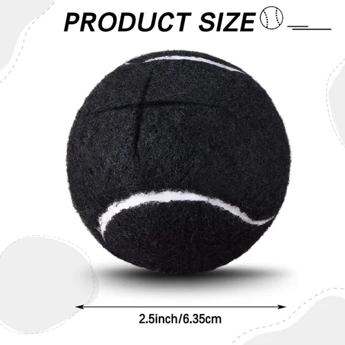 Miniatura 2 de Paquete de 16 pelotas de tenis precortadas para sillas, pelotas antideslizantes para patas de goma, cubiertas de tenis para muebles, patas y Negro