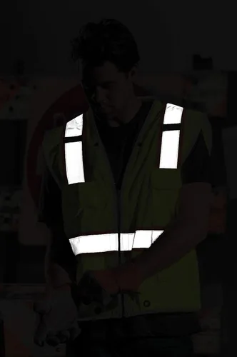 Miniatura 2 de Kishigo All Mesh Contrast Unisex Reflective Safety Vest 1195, ANSI Type R/Class 2, 6 Pockets Zipper, Reflective Lining Lima