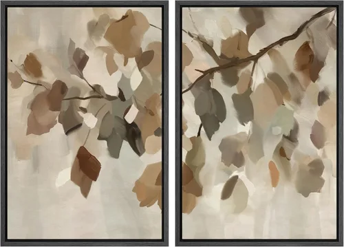 Miniatura 78 de MUDECOR Impresión en Lienzo Enmarcado Arte de Pared Anillos de Árbol de Madera de Roble Ilustración de la Naturaleza Arte Moderno Decorativo