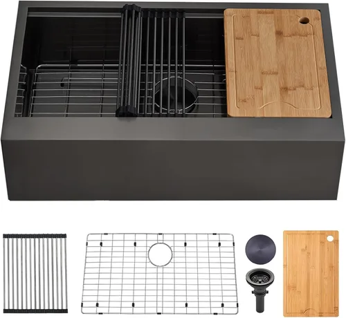 Miniatura 23 de SHACO Fregadero de barra de 15 x 15 pulgadas, fregadero de cocina pequeño de acero inoxidable de 15 pulgadas, fregadero de cocina pequeño de un solo