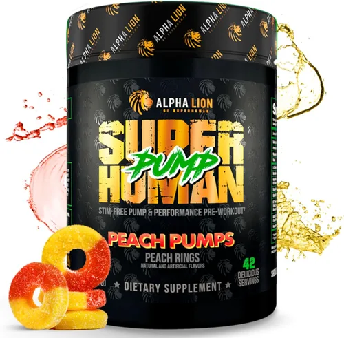 Miniatura 13 de ALPHA LION Superhuman Pump Polvo Pre Entrenamiento, Suplemento Pre Entrenamiento con Cafeína Nootrópica y Sin Estimulantes, Potenciador de Óxido