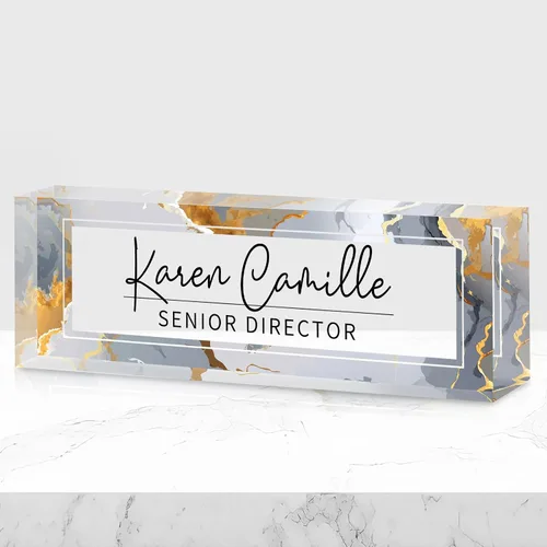 Miniatura 31 de Placa de nombre de oficina personalizada para escritorio, placa de nombre, regalos personalizados para compañeros de trabajo, jefe, profesor