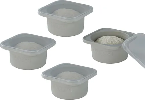 Miniatura 10 de Recipientes apilables de silicona para probar masa de pizza artesanal con tapas - paquete de 2/3/4/5 unidades - porción de 500 ml