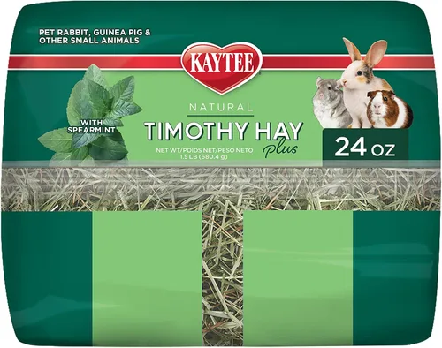 Miniatura 9 de Kaytee All Natural Timothy Hay Plus Mint para conejillos de indias, conejos y otros animales pequeños, 24 onzas