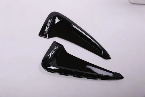 Miniatura 3 de YIWANG Carrocería de coche Fender Side Ventilaciones Laterales Rejilla Orificio 2 piezas para BMW Xdrive Logo Emblem X5 F15 X5M F85 2014-2019 (negro)