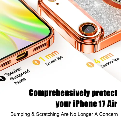 Miniatura 359 de Misscase Funda magnética con purpurina para iPhone 11 compatible con MagSafe, protección completa, delgada, a prueba de golpes, antiarañazos
