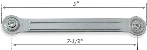 Miniatura 2 de Paquete de 4 soportes de brazo de cojinete de repuesto para patio, balancín de 9 pulgadas de longitud total, 7-1/2 pulgadas de agujero a agujero