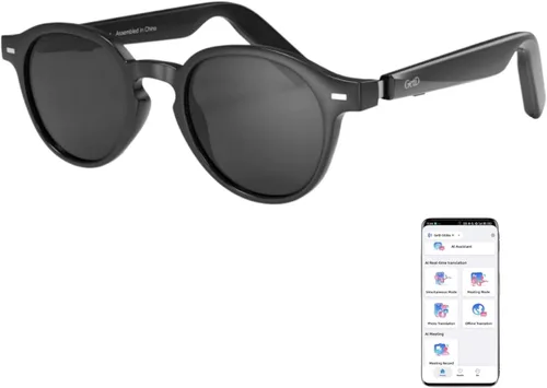 GetD Gafas de sol inteligentes 2026 para hombres y mujeres, gafas de sol inteligentes impulsadas por ChatGPT con traducción de 145 idiomas, lentes