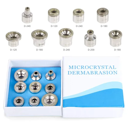9 piezas de puntas de diamante de repuesto para la mayoría de máquinas de diamante, spa en casa, herramienta de belleza para el cuidado facial