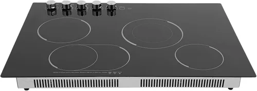 Miniatura 5 de Estufa eléctrica de 30 pulgadas con 4 quemadores, estufa eléctrica de 1200 W con temporizador ajustable y bloqueo seguro, placa de cocina integrada