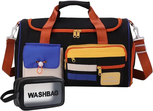Miniatura 115 de Pequeña bolsa de gimnasio para mujer, bolsa de viaje con compartimento para zapatos