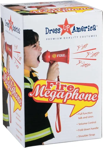 Miniatura 5 de Megáfono de bomberos de juguete para niños con sonido de sirena Micrófono de juguete manual
