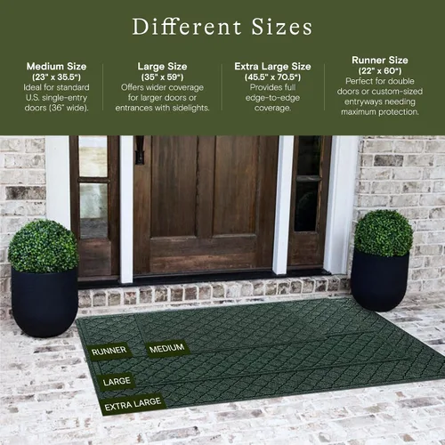Miniatura 2 de Bungalow Flooring Waterhog - Tapete para puerta, 2 x 3 pies, fabricado en Estados Unidos, duradero y decorativo, antideslizante, interior/exterior