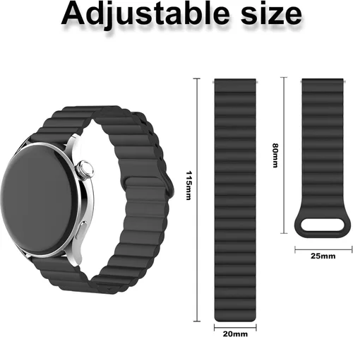 Miniatura 5 de Correa de 0.78 pulgadas compatible con Samsung Galaxy Watch 6/Watch 6 Classic/Watch 5/5 Pro/Watch 4 1.575 pulgadas/1.732 pulgadas/Watch 4 Classic