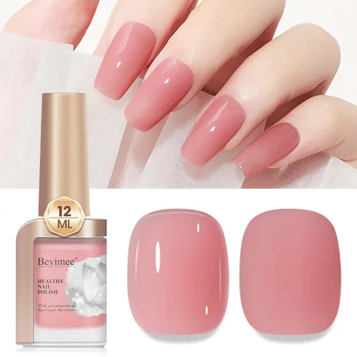 Miniatura 11 de Esmalte de uñas de secado rápido, secado rápido, esmalte de uñas transparente color nude regular, esmalte de uñas holográfico de alta cobertura