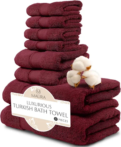 Miniatura 27 de Set de 8 piezas de toallas de baño. 2017 (Nueva colección). 2 toallas de baño, 2 toallas de mano, 4 paños. Toallas turcas calidad premium. Super