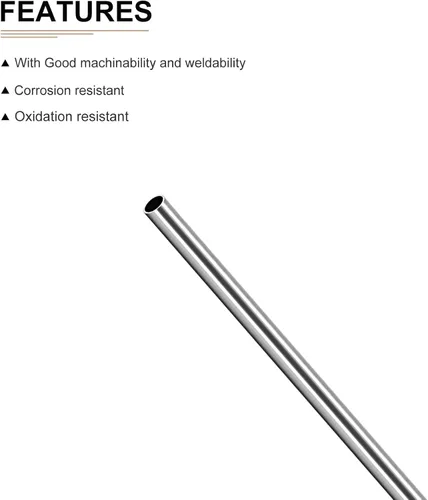 Miniatura 3 de DTGN Tubo de acero inoxidable 304 de 0.236 in x 0.016 in x 9.843 in (ODxWall TxL) - 1 paquete - Bueno para equipos de maquinaria - Tubos de metal