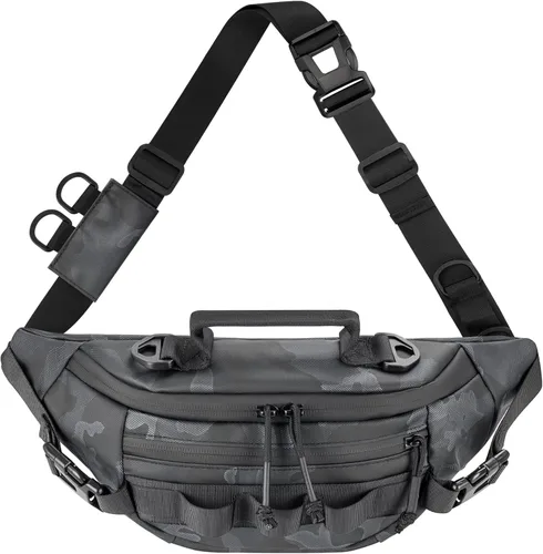 Miniatura 13 de THKFISH Riñonera de pesca, bolsa de aparejos de pesca, riñonera impermeable para mujeres y hombres, bolsa portátil Negro-Regular
