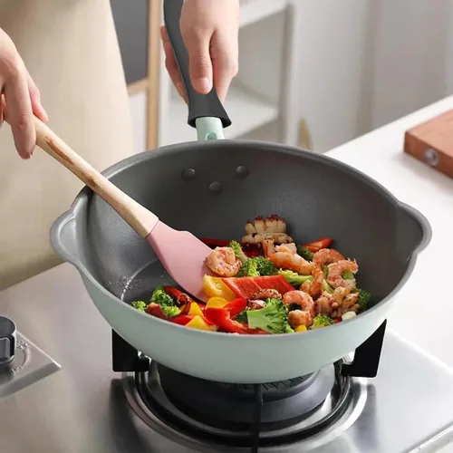 Miniatura 6 de Paquete de 2 fundas de silicona para mango de sartén de hierro fundido resistentes al calor, fundas para ollas y sartenes, soporte de mango de Negro